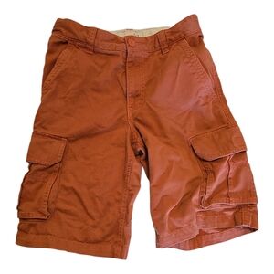 Old Navy Men's Cargo Shorts in Rust Orange